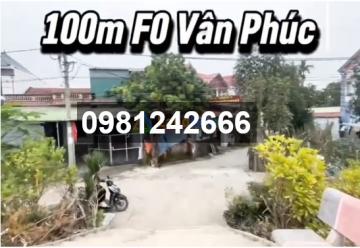 100m F0 siêu đẹp tại TL417, Vân Phúc, Phúc Lộc, HN, Ô tô đỗ cửa, Đón sóng cầu Vân Phúc; 0981242666