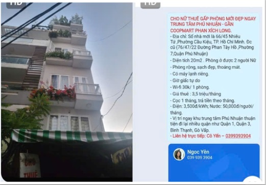 cho nu thue gap phong moi dep ngay trung tam phu nhuan, gan coopmart phan xich long, tp.hcm, 0399393904