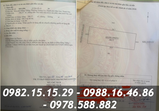 ⭐chinh chu ban dat vi tri dep tai sam son, thanh hoa; 26,9trm2; 0982151529