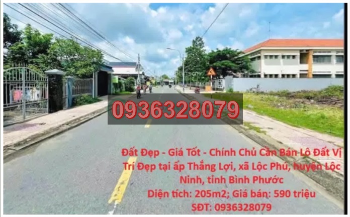 ⭐️ban dat vi tri dep tai loc ninh, binh phuoc, 590tr, 0936328079