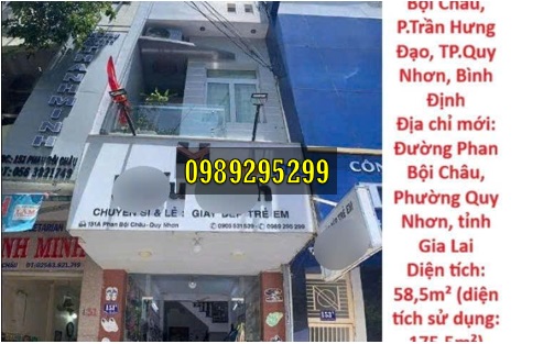⭐️chinh chu ban gap nha mat tien d.phan boi chau, tran hung dao, (quy nhon, binh dinh); 0989295299