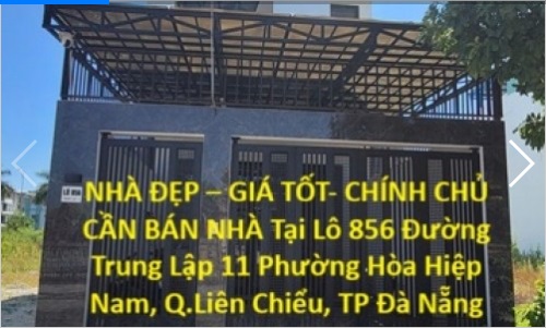 ⭐️chinh chu can ban nha tai 856 d.trung lap 11, hoa hiep nam (lien chieu), tp da nang; 0967819272