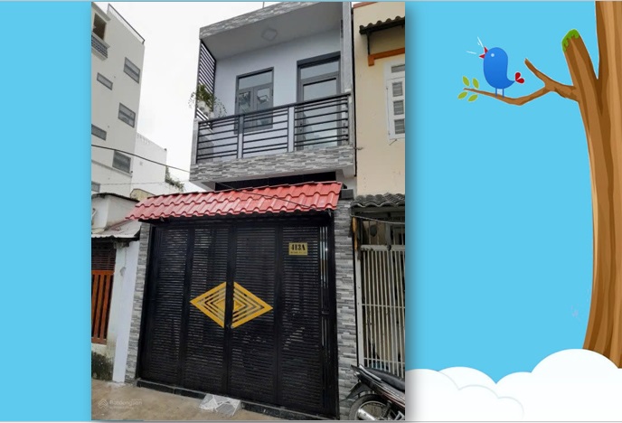 🌻ban nha 1 tret 1 lau, 2pn san so da hoan cong, hem rong 4m d.hau giang (p.11, q.6), tp.hcm, 0907783653