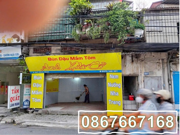🔹chinh chu cho thue mat bang tai 663 minh khai, ha noi; 0867667168