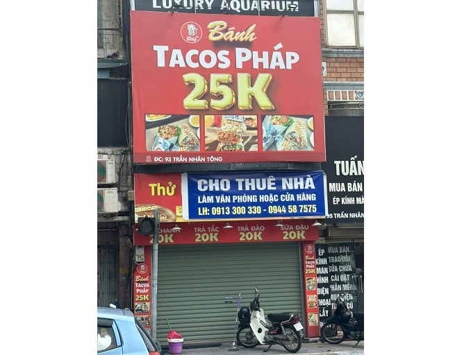 🔹chinh chu cho thue nha mat pho 93 tran nhan tong, hai ba trung, hn; 0913300330
