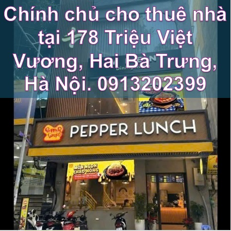 🔹chinh chu cho thue nha tai 178 trieu viet vuong, hai ba trung, ha noi. 0913202399