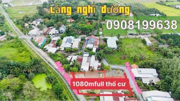 ⭐️Chính chủ bán lô đất 1080m full thổ cư tại Trung Lập Thượng (H.Củ Chi cũ), Tp HCM . LH 0908199638
