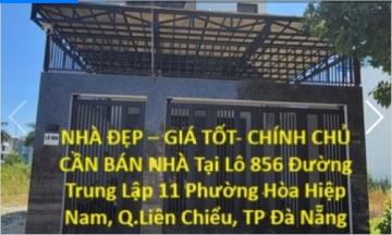 ⭐️CHÍNH CHỦ CẦN BÁN NHÀ tại 856 Đ.Trung Lập 11, Hòa Hiệp Nam (Liên Chiểu), TP Đà Nẵng; 0967819272