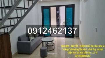 🌻Chính chủ cần bán nhà vị trí đẹp tại đường Tân Khai, Vĩnh Tuy, Hà Nội. LH 0912462137
